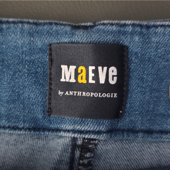 Maeve Anthropologie Denim Shorts Blue Stretch Jean Shorts Mid Rise Sz 29 - Picture 8 of 11